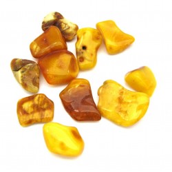 Trommelstein Bernstein milchig 100 g