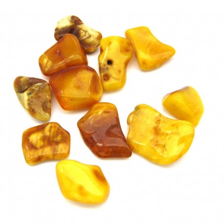 Trommelstein Bernstein milchig 100 g