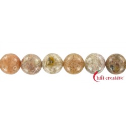 Strang Kugel Moosachat rosa (Chalcedon) 16 mm