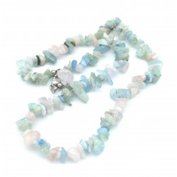 Splitterkette Chalcedon blau 45 cm