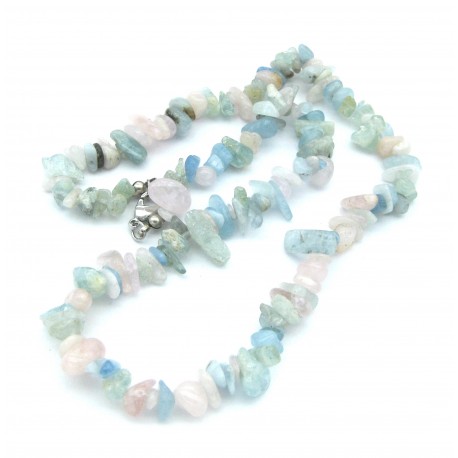 Splitterkette Chalcedon blau 45 cm