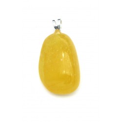 Trommelstein-Anhänger Calcit orange 925er Silber