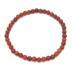 Kugel-Armband Koralle rot (gefärbt, stabilisiert) 4 mm