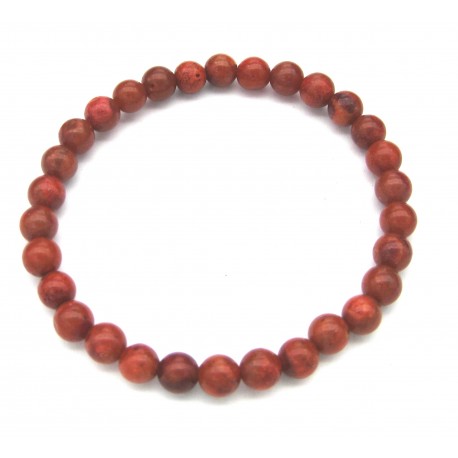 Kugel-Armband Koralle Schaumkoralle (gefärbt, stabilisiert) 6 mm