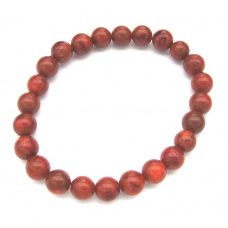 Kugel-Armband Koralle Schaumkoralle (gefärbt, stabilisiert) 8 mm