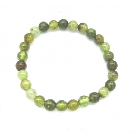 Kugel-Armband Granat grün Grossular 8 mm