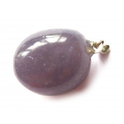 Trommelstein-Anhänger Lepidolith 925er Silber