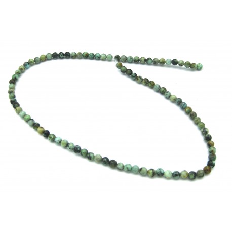 Strang Kugeln Türkis (stabilisiert) 4 mm 38 cm lang