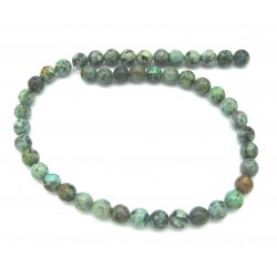 Strang Kugeln Türkis (stabilisiert) 8 mm 38 cm lang