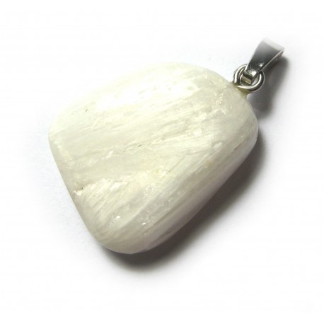 Trommelstein-Anhänger Skolezit 925er Silber