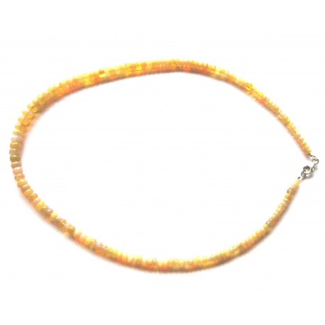 Button-Kette Opal mit Farbspiel im Verlauf 5-8/45 925er Silber