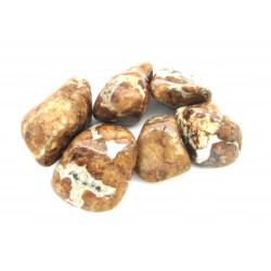 Trommelstein Granat Spessartin in Kalkstein (Erlan) 500 g