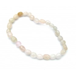 Nugget-Armband klein Morganit rosa Beryll 6-8 mm