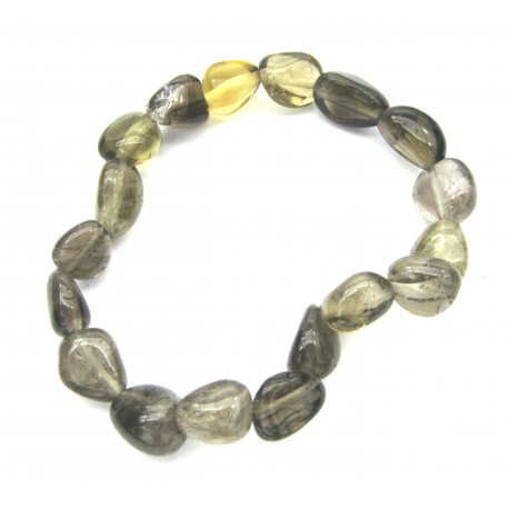 Nugget-Armband kleine Steine Rauchquarz 10 - 12 mm