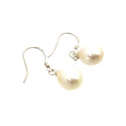 Ohrhänger Süßwasserzucht-Perle 8 mm 925er Silber