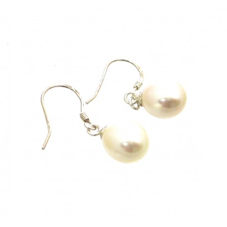 Ohrhänger Süßwasserzucht-Perle 8 mm 925er Silber