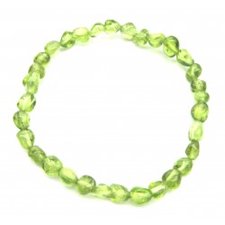 Nugget-Armband klein Peridot fein 5-7 mm
