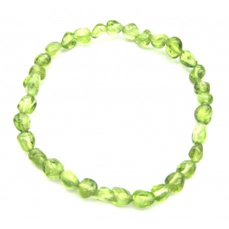 Nugget-Armband klein Peridot fein 5-7 mm