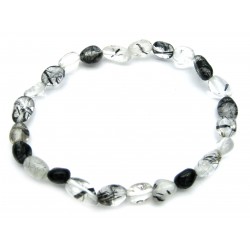 Nugget-Armband klein Turmalinquarz fein 6-8 mm