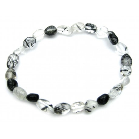 Nugget-Armband klein Turmalinquarz fein 6-8 mm