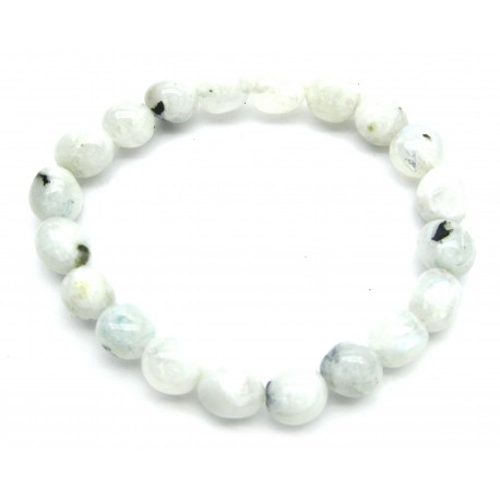 Nugget-Armband klein Labradorit weiß