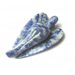 Engel-Anhänger Sodalith-Feldspath 5 cm 925er Silber