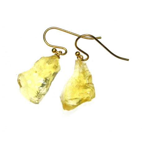 Ohrhänger Feueropal Rohstein 2 cm 925er Silber vergoldet