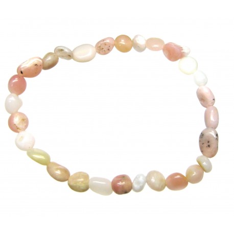 Nugget-Armband klein Opal pink 6-8 mm