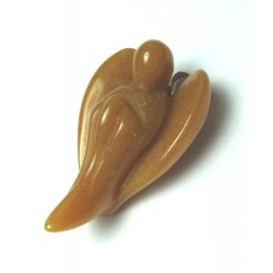 Engel-Anhänger Aventurinquarz orange 2,5 cm mit Metall-Öse