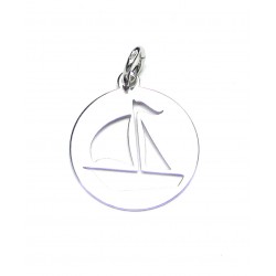 Anhänger Segelschiff 15 mm 925er Silber