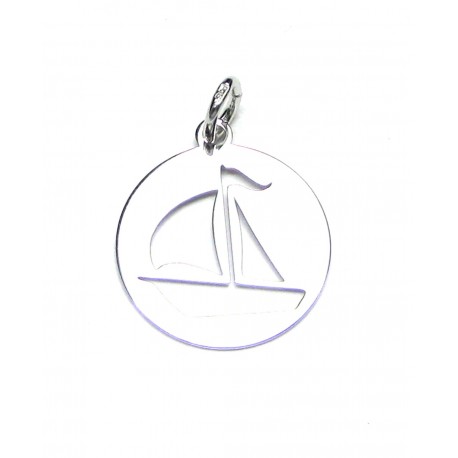 Anhänger Segelschiff 15 mm 925er Silber