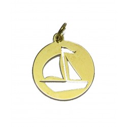 Anhänger Segelschiff 15 mm 925er Silber vergoldet