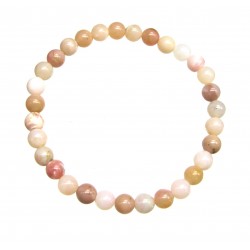 Kugel-Armband Opal pink 6 mm