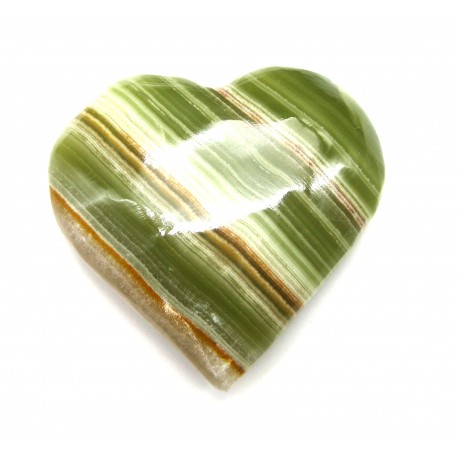 Herz Aragonit-Calcit grün-braun 55 mm