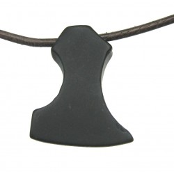 Wikinger-Axt gebohrt Onyx (gefärbt) mattiert 25 mm