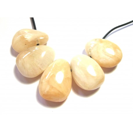 Trommelstein gebohrt Stilbit VE 5 Stück