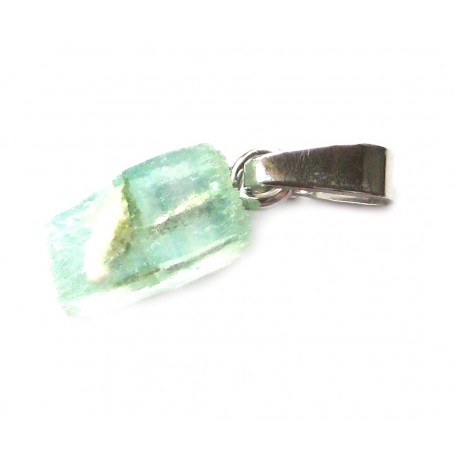 Anhänger Apophyllit grün Kristall 1-1,5 cm 925er Silber-Öse