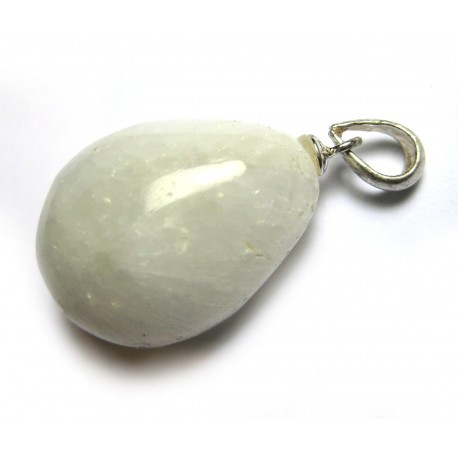 Trommelstein-Anhänger Strontianit 925er Silber