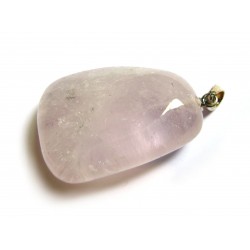 Trommelstein-Anhänger Morganit 925er Silber