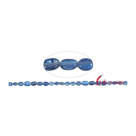 Strang Linsen Disthen (blau) AAA 7-10 x 4-7 mm mit Verlauf