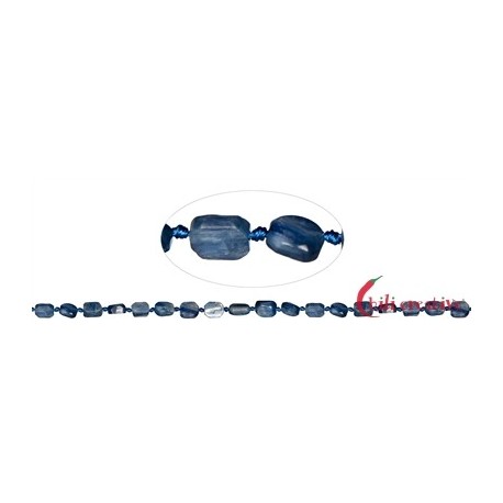 Strang Scheiben Freeform Disthen (blau) stabilisiert 10 x 8 mm (43 mm)