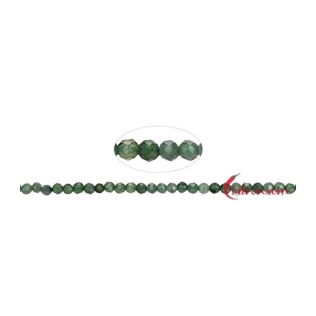 Strang Kugeln Nephrit facettiert 2 mm