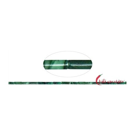 Strang Zylinder Budstone (Grünschiefer) 13 x 4 mm