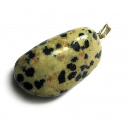 Trommelstein-Anhänger Dalmatinerstein (Aplit) 925er Silber