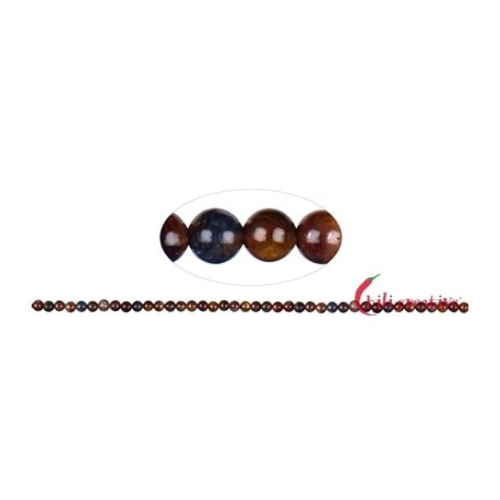Strang Kugeln Pietersit-Quarz 3 mm