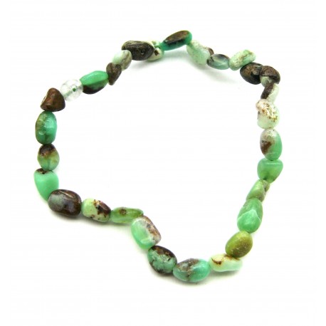 Nugget-Armband klein Chrysopras in Matrix 5-7 mm