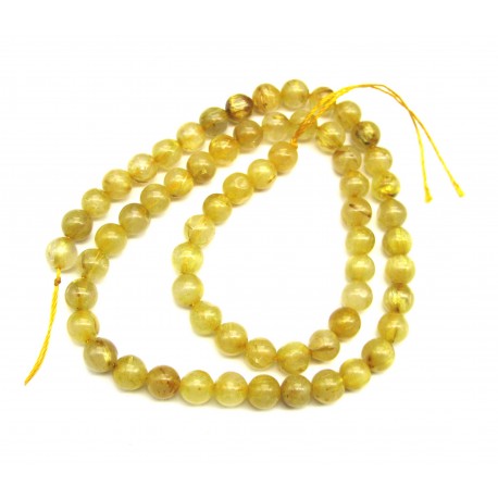 Strang Kugel Rutilquarz 6 mm