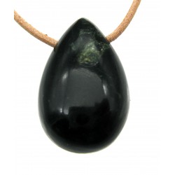 Tropfen Cabochon gebohrt Muskovit stabilisiert 3 cm
