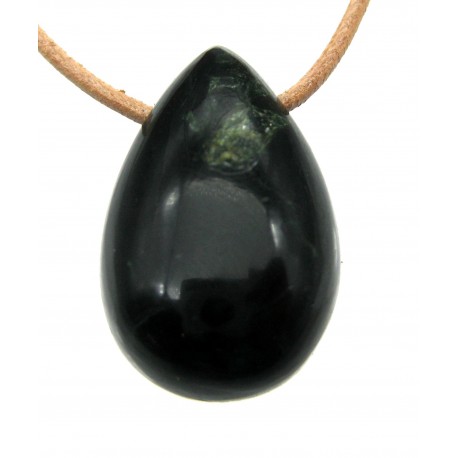 Tropfen Cabochon gebohrt Muskovit stabilisiert 3 cm