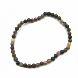 Kugel-Armband versteinertes Holz 4 mm